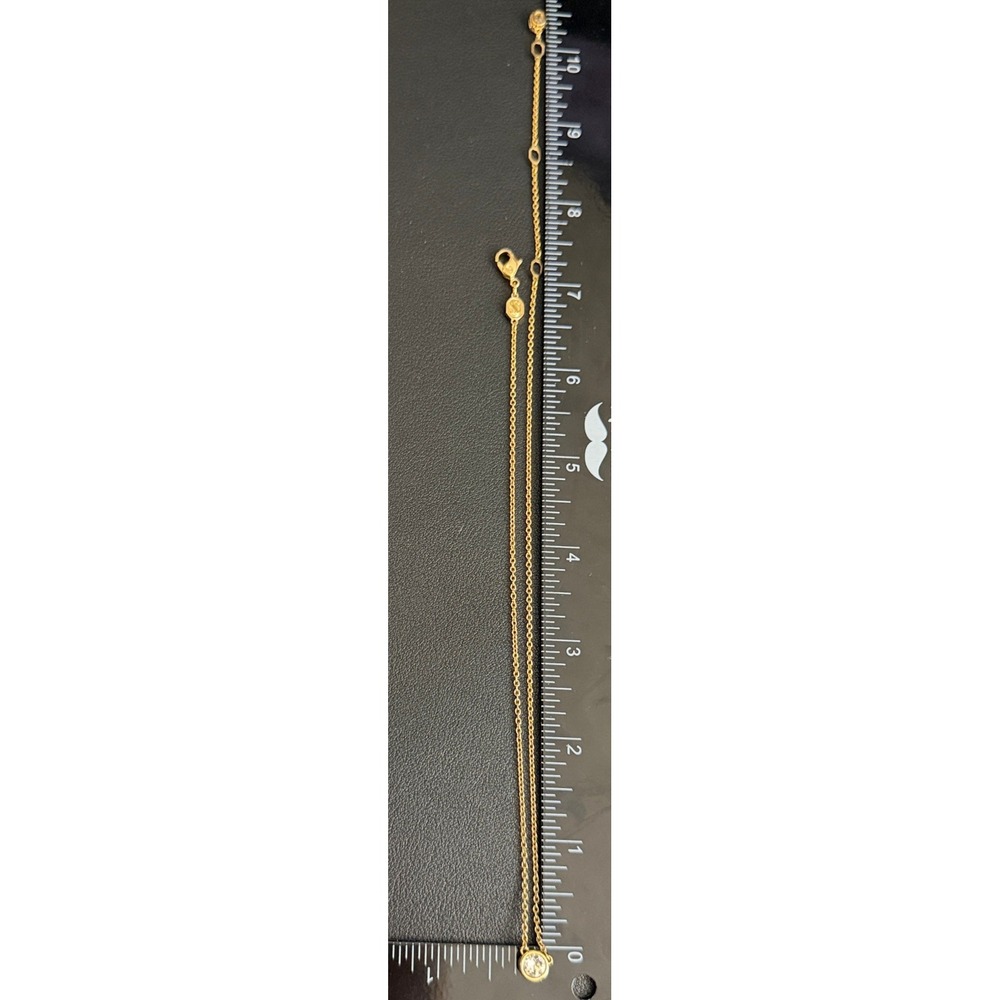 Swarovski Solitaire Necklace Gold Tone Bezel - Picture 5 of 10